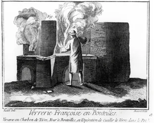 Glasverkstad, från Encyclopedia av Denis Diderot (1713-84)